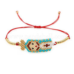 Nepal Ethnic Style Glass Seed Beaded Braided Bead Bracelets&nbsp;FY9516-1