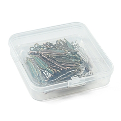60Pcs 4 Colors Tibetan Style Alloy Pendants&nbsp;TIBEP-FS0001-18