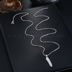 201 Stainless Steel Curved Stick Pendant Necklaces for Men&nbsp;WG97C6C-01