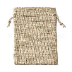 12Pcs 4 Styles Valentine's Day Printed Rectangle Burlap Cloth Packing Pouches&nbsp;ABAG-U006-02D