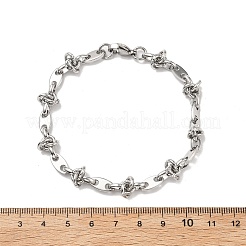 304 Stainless Steel Oval Link Bracelets for Men Women&nbsp;BJEW-V007-02P