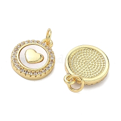 Brass Micro Pave Cubic Zirconia Pendants&nbsp;KK-A282-01G-02