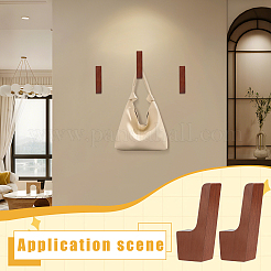 8Pcs Wooden Wall-mounted Coat Rack&nbsp;AJEW-DR0003-08
