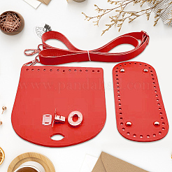 Handmade PU Leather Crochet Shoulder Bag Accessories Kits&nbsp;DIY-CL0002-52A