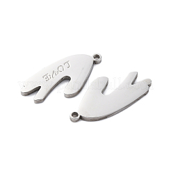304 Stainless Steel Split Pendants&nbsp;LS-STAS-H235-03A-P