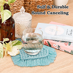 5Pcs 5 Colors Cotton Macrame Cup Mats&nbsp;AJEW-MB0001-03