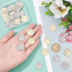 40Pcs 2 Colors 201 Stainless Steel Pendants&nbsp;STAS-DC0008-20