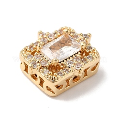 Brass with Clear Cubic Zirconia Beads&nbsp;KK-G503-07G
