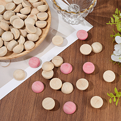 100Pcs Unfinished Natural Wood Cabochons&nbsp;WOOD-SP0001-54