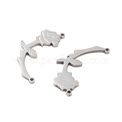 Non-Tarnish 304 Stainless Steel Connector Charms&nbsp;STAS-Z078-20P
