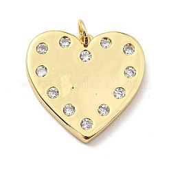 Brass Micro Pave Cubic Zirconia Pendants&nbsp;KK-E015-34G