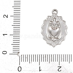 304 Stainless Steel Pendants&nbsp;STAS-D264-06B-P