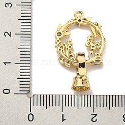 Brass Micro Pave Cubic Zirconia Fold Over Clasps&nbsp;KK-U037-25G-01