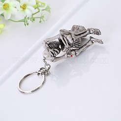 Skull Sitting on Toilet Pendant Keychain&nbsp;SKUL-PW0004-44
