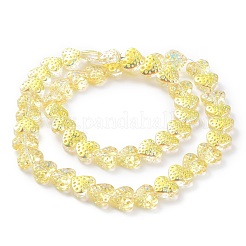 Electroplate Transparent Glass Beads Strands&nbsp;EGLA-R114-02A-M