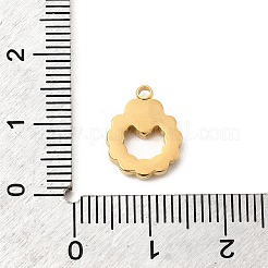 304 Stainless Steel Rhinestone Pendants&nbsp;STAS-P431-38A-G