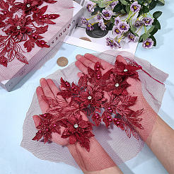 Flower Polyester Embroidery Ornament Accessories&nbsp;DIY-WH0061-029