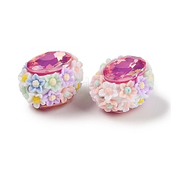 Handmade Luminous Polymer Clay Rhinestone Beads&nbsp;CLAY-H003-05E