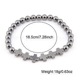 Aluminium & Magnesium Alloy Beads Stretch Bracelets for Men Women&nbsp;OO9310