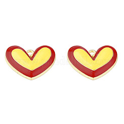 Rack Plating Alloy Enamel Pendants&nbsp;ENAM-N060-14LG