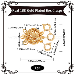 1Pc Brass Box Clasps&nbsp;KK-BBC0020-83