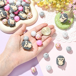 25Pcs 5 Styles Food Grade Eco-Friendly Silicone Beads&nbsp;SIL-YW0002-24