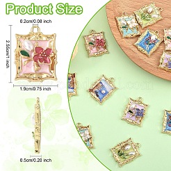 12Pcs 6 Styles Alloy Enamel Pendants&nbsp;FIND-YW0007-49