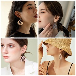 DIY Leopard Print Pattern Earring Making Kits&nbsp;DIY-SC0012-002