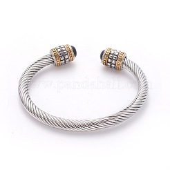 304 Stainless Steel Cuff Bangles&nbsp;BJEW-L642-25MP