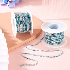 2 Roll Electrophoresis Iron Rhinestone Strass Chains&nbsp;CHC-TA0001-38B