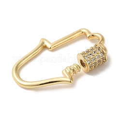 Brass Micro Pave CLear Cubic Zirconia Keychain Clasps&nbsp;KK-R162-028B-G