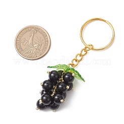 3Pcs Imperial Jasper & Amethyst & Black Onyx Keychains&nbsp;KEYC-MZ00043