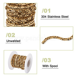 Ion Plating(IP) 304 Stainless Steel Box Chain&nbsp;YS-TAC0001-10G