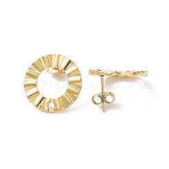 Ion Plating(IP) 304 Stainless Steel Stud Earring Finding&nbsp;EJEW-I285-21G