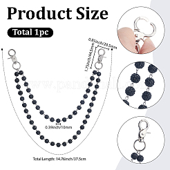 1Pc Polymer Clay Rhinestone Round Beaded Pants Chains&nbsp;AJEW-BM0001-29A-01