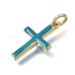 Brass Enamel Pendants&nbsp;KK-CBAEEA8-10A-G