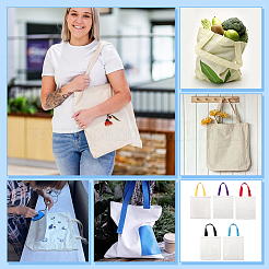 5Pcs 5 Colors Canvas Women's Tote Bags&nbsp;ABAG-PH0001-96