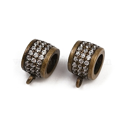 Brass Micro Pave Cubic Zirconia Tube Bails&nbsp;ZIRC-M075-05AB-A-NR