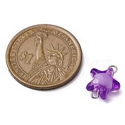 Transparent Acrylic Star Connector Charms&nbsp;PALLOY-JF02814