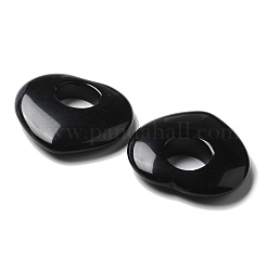 Natural Obsidian Hollow Pendants&nbsp;G-C167-06F
