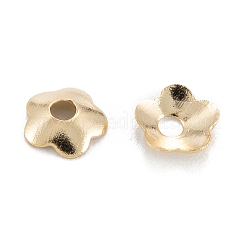 5-Petal Brass Bead Cap&nbsp;X-KK-D063-13G