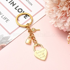 Brass Micro Pave Clear Cubic Zirconia Keychain&nbsp;KEYC-YW00302