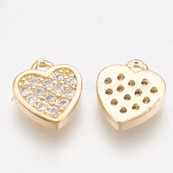 Brass Cubic Zirconia Charms&nbsp;KK-T035-31