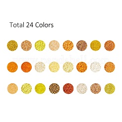 600G 24 Colors Glass Seed Beads&nbsp;SEED-JP0008-03-2mm