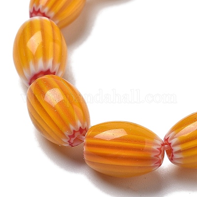 Handmade Millefiori Lampwork Beads Strands&nbsp;LAMP-F035-12J-1
