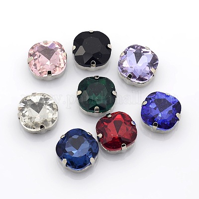 Sew on Rhinestone&nbsp;RGLA-F009-12x12mm-M-1