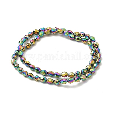 Electroplate Glass Bead Strands&nbsp;EGLA-R045-7x6mm-03-1