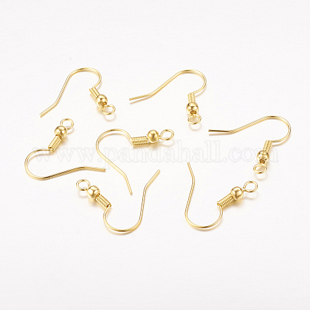 Brass Earring Hooks X-KK-S075-G-1