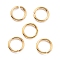 Rack Plating Brass Open Jump Rings, Cadmium Free & Lead Free, Round, Long-Lasting Plated, Real 24K Gold Plated, 6x0.8mm, 18 Gauge, Inner Diameter: 4mm