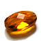 Imitation Austrian Crystal Beads, Grade AAA, Faceted, Oval, Orange, 9.5x6x4.5mm, Hole: 0.7~0.9mm